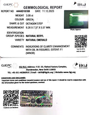 3.08/CT Natural Panna Stone with Govt. Lab Certificate (2331)